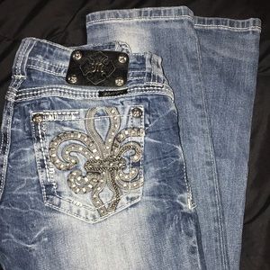 Miss Me jeans Size 27 straight leg acid wash